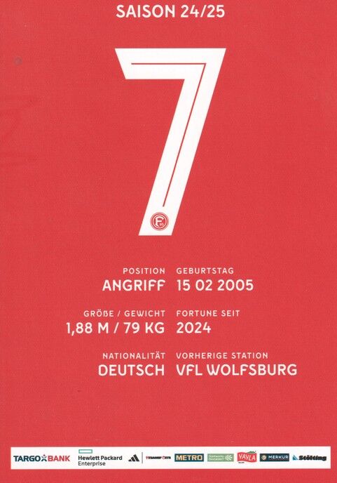 Autogramm Fussball | Fortuna Düsseldorf | 2024 | Dzenan PEJCINOVIC