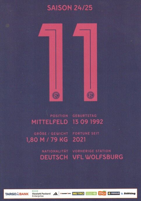 Autogramm Fussball | Fortuna Düsseldorf | 2024 | Felix KLAUS