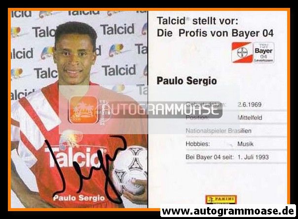 Autogramm Fussball | Bayer Leverkusen | 1994 | Paulo SERGIO