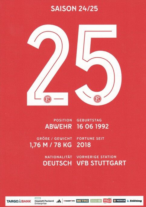 Autogramm Fussball | Fortuna Düsseldorf | 2024 | Matthias ZIMMERMANN
