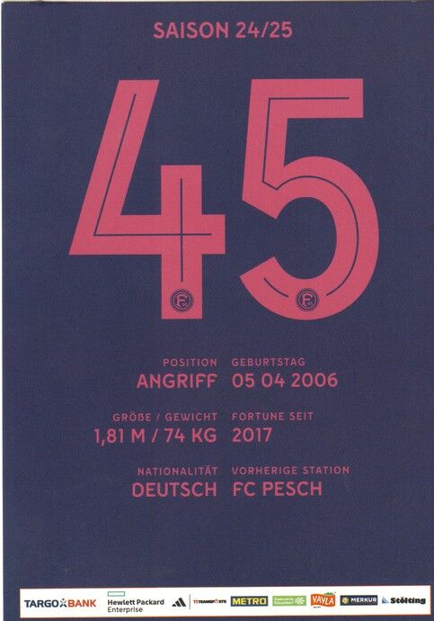 Autogramm Fussball | Fortuna Düsseldorf | 2024 | Karim AFFO