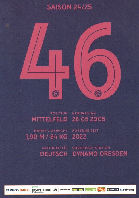 Autogramm Fussball | Fortuna Düsseldorf | 2024 | Sima SUSO