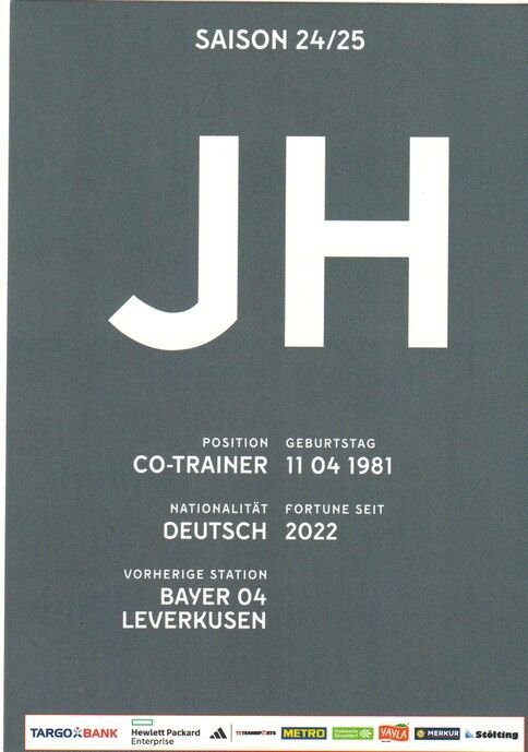 Autogramm Fussball | Fortuna Düsseldorf | 2024 | Jan HOEPNER
