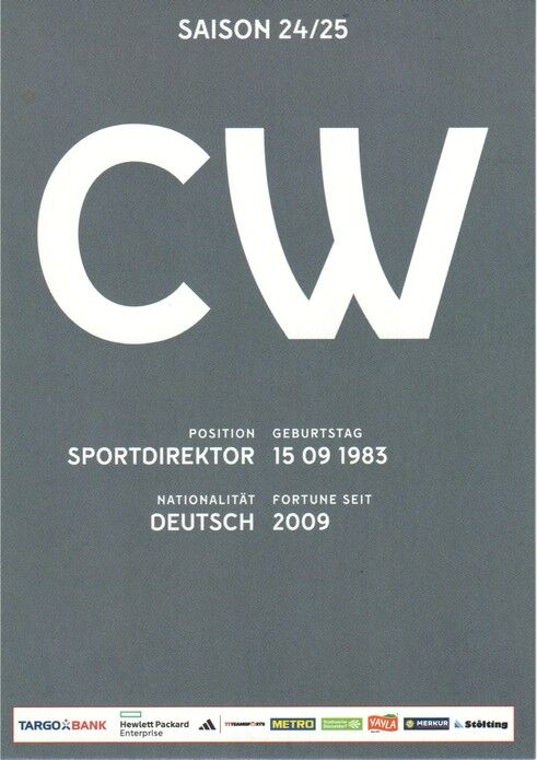 Autogramm Fussball | Fortuna Düsseldorf | 2024 | Christian WEBER