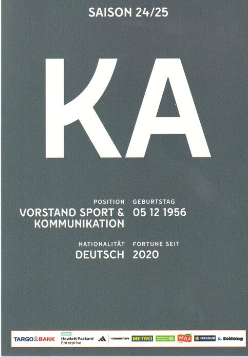 Autogramm Fussball | Fortuna Düsseldorf | 2024 | Klaus ALLOFS