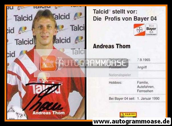 Autogramm Fussball | Bayer Leverkusen | 1994 | Andreas THOM 