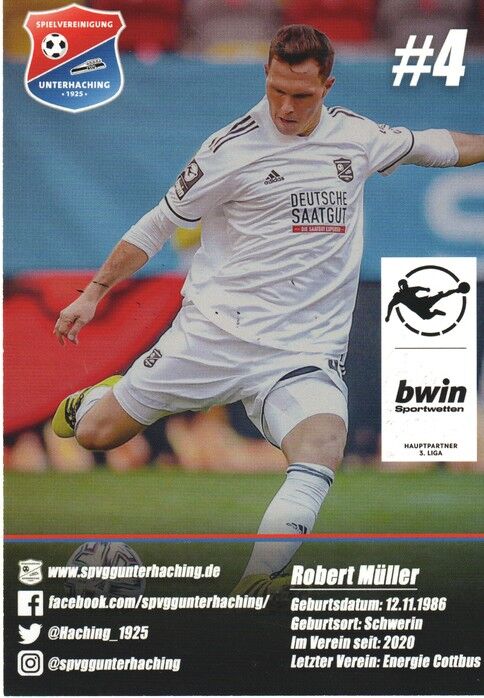 Autogramm Fussball | SpVgg Unterhaching | 2020 | Robert MÜLLER