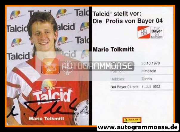 Autogramm Fussball | Bayer Leverkusen | 1994 | Mario TOLKMITT