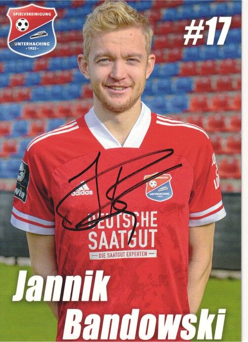 Autogramm Fussball | SpVgg Unterhaching | 2020 | Jannik BANDOWSKI