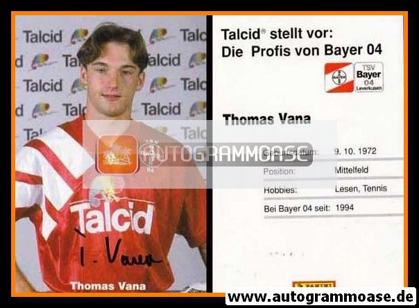 Autogramm Fussball | Bayer Leverkusen | 1994 | Thomas VANA