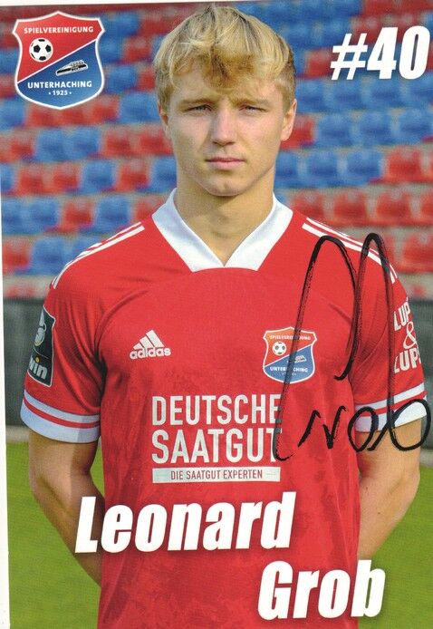 Autogramm Fussball | SpVgg Unterhaching | 2020 | Leonard GROB