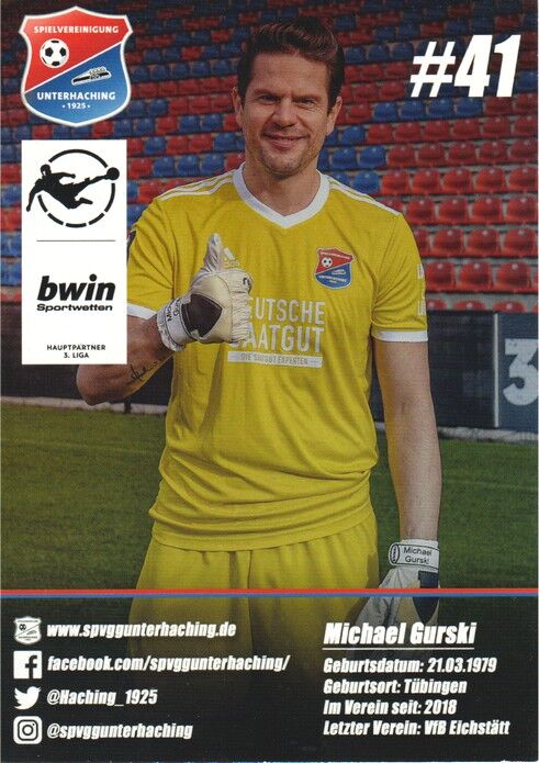 Autogramm Fussball | SpVgg Unterhaching | 2020 | Michael GURSKI