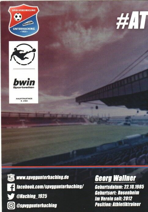 Autogramm Fussball | SpVgg Unterhaching | 2020 | Georg WALLNER