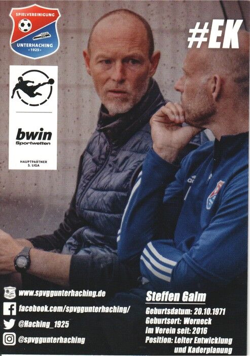 Autogramm Fussball | SpVgg Unterhaching | 2020 | Steffen GALM