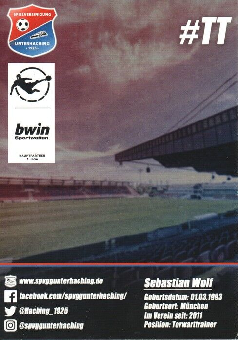 Autogramm Fussball | SpVgg Unterhaching | 2020 | Sebastian WOLF