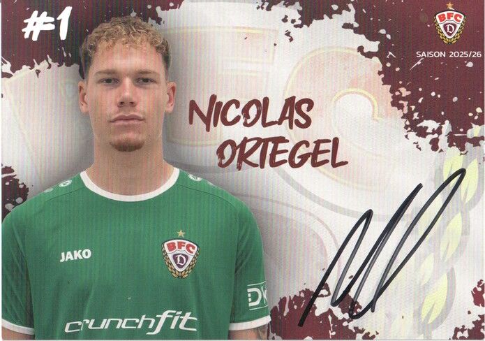 Autogramm Fussball | BFC Dynamo Berlin | 2025 | Nicolas ORTEGEL
