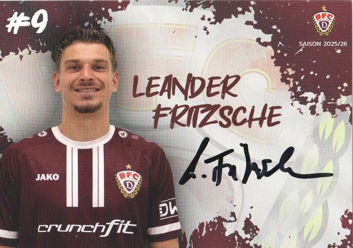 Autogramm Fussball | BFC Dynamo Berlin | 2025 | Leander FRITZSCHE
