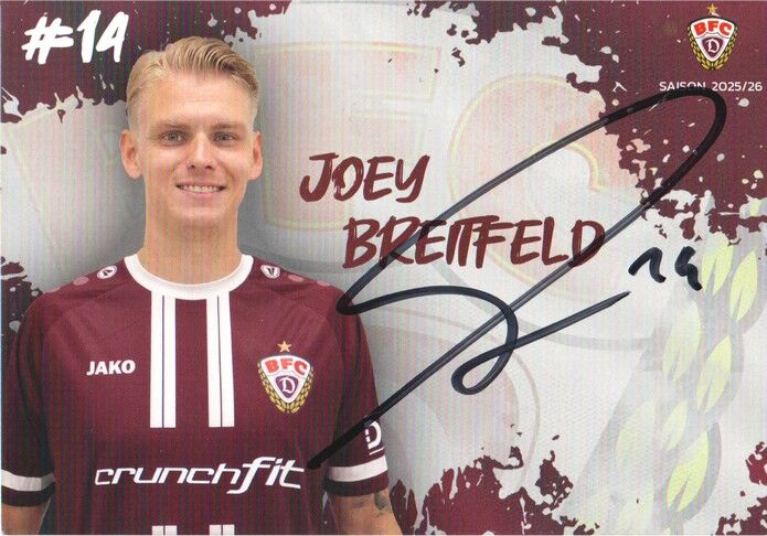 Autogramm Fussball | BFC Dynamo Berlin | 2025 | Joey BREITFELD