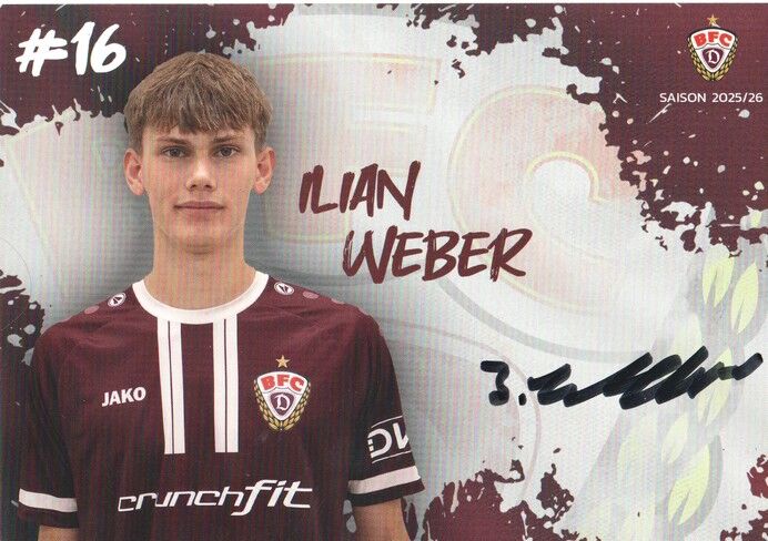 Autogramm Fussball | BFC Dynamo Berlin | 2025 | Ilian WEBER