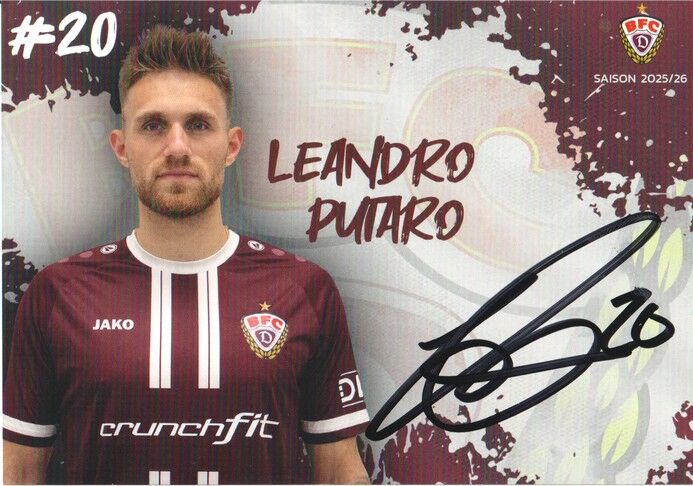 Autogramm Fussball | BFC Dynamo Berlin | 2025 | Leandro PUTARO