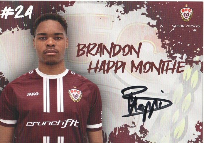 Autogramm Fussball | BFC Dynamo Berlin | 2025 | Brandon HAPPI MONTHE