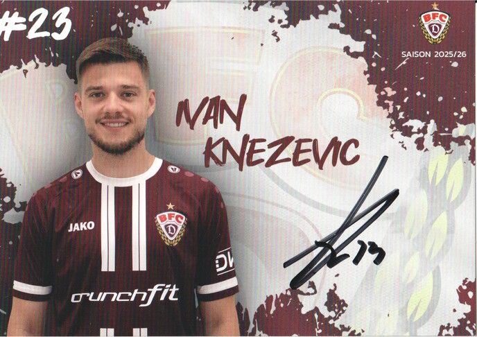 Autogramm Fussball | BFC Dynamo Berlin | 2025 | Ivan KNEZEVIC