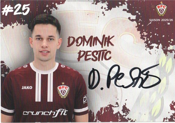 Autogramm Fussball | BFC Dynamo Berlin | 2025 | Dominik PESTIC