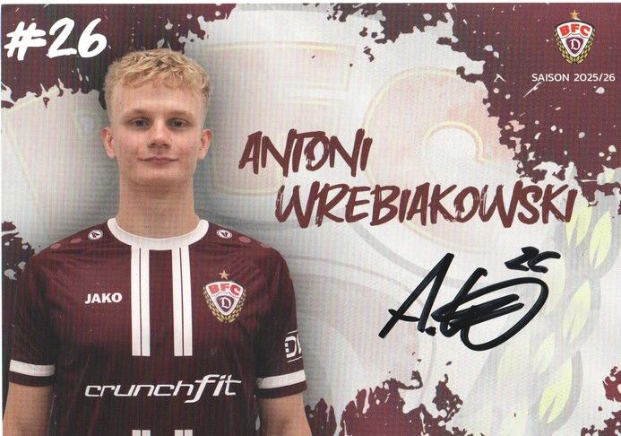 Autogramm Fussball | BFC Dynamo Berlin | 2025 | Antoni WREBIAKOWSKI