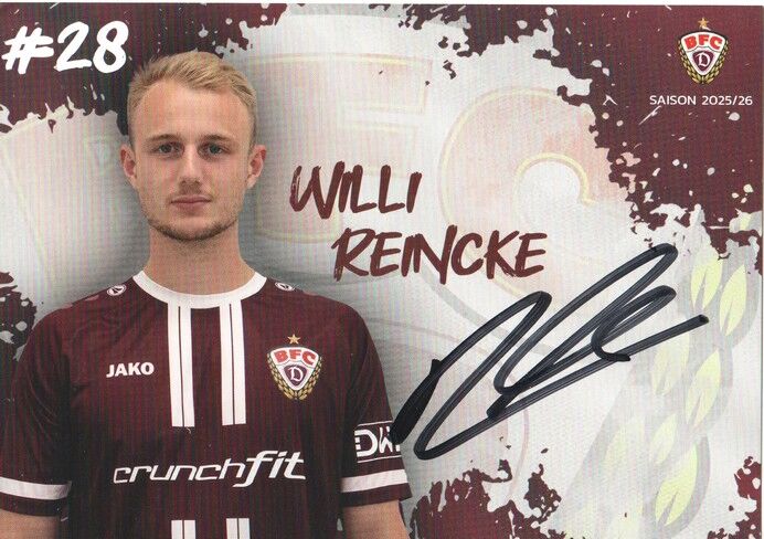 Autogramm Fussball | BFC Dynamo Berlin | 2025 | Willi REINCKE