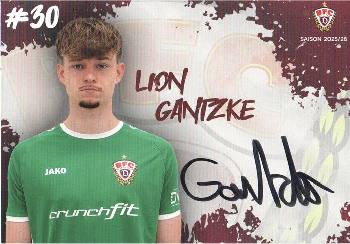 Autogramm Fussball | BFC Dynamo Berlin | 2025 | Lion GANITZKE
