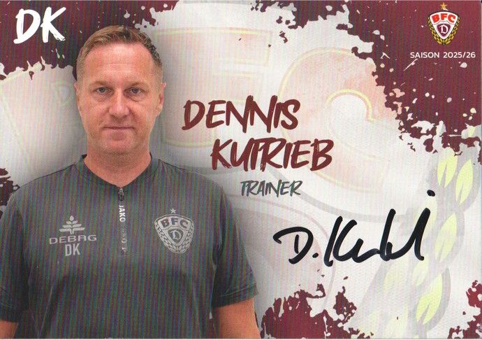 Autogramm Fussball | BFC Dynamo Berlin | 2025 | Dennis KUTRIEB