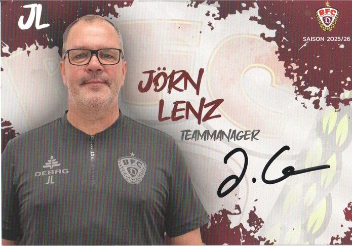 Autogramm Fussball | BFC Dynamo Berlin | 2025 | Jörn LENZ