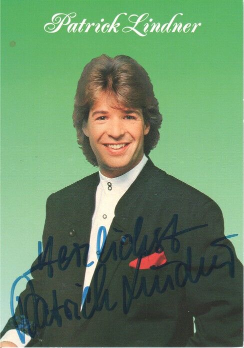 Autogramm Volksmusik | Patrick LINDNER | 1989 "Die Kloane Tür" (Portrait Color Dino)
