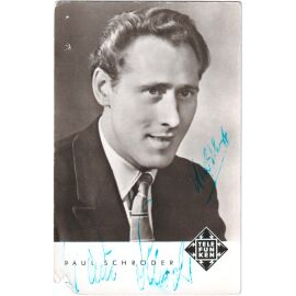 Autogramm Schlager | Paul SCHRÖDER | 1950er (Portrait SW Telefunken) DDR _