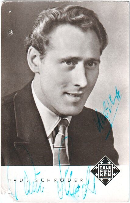 Autogramm Schlager | Paul SCHRÖDER | 1950er (Portrait SW Telefunken) DDR _