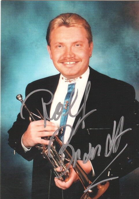 Autogramm Trompete | Rolf BRANDT jr. | 1990er (Portrait Color)