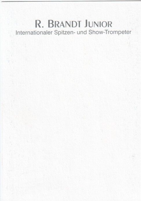 Autogramm Trompete | Rolf BRANDT jr. | 1990er (Portrait Color)