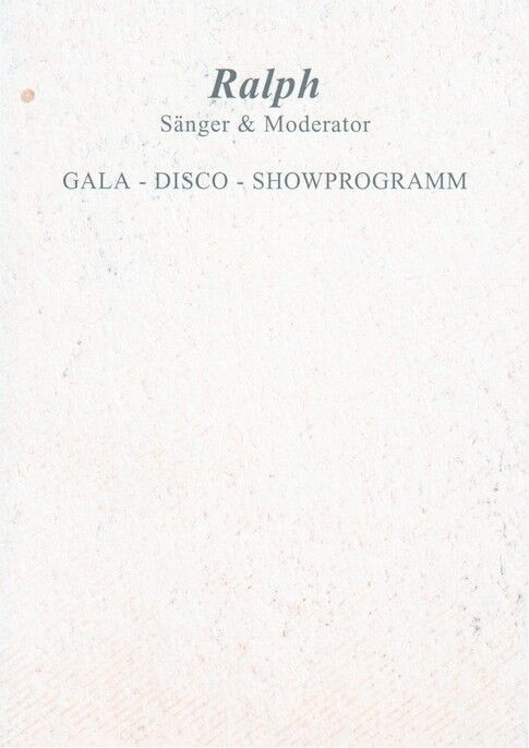 Autogramm Schlager | RALPH | 1990er (Portrait Color)