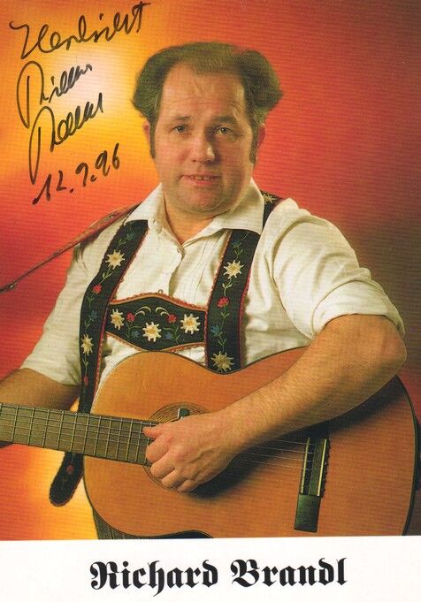 Autogramm Volksmusik | Richard BRANDL | 1990er (Portrait Color Diskografie)