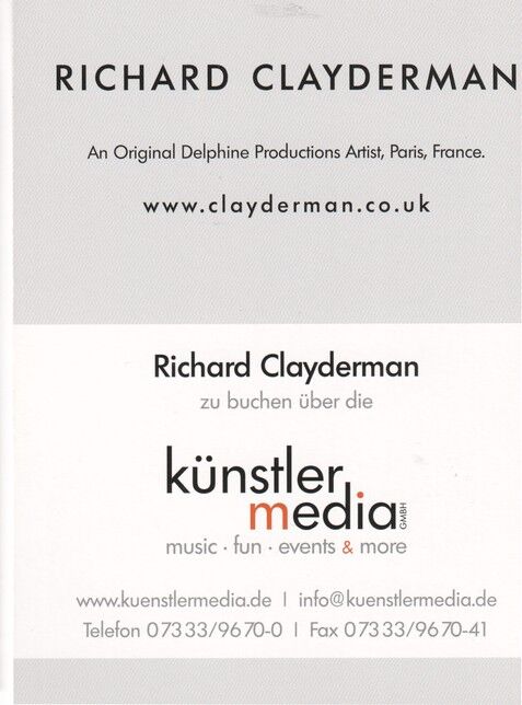 Autogramm Klavier | Richard CLAYDERMAN | 2000er (Portrait Color KünstlerMedia)