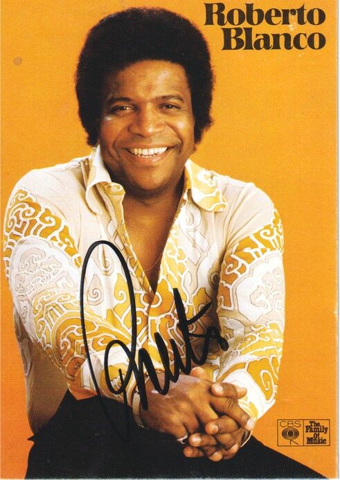 Autogramm Schlager | Roberto BLANCO | 1975 "Sukki Sukki" (Portrait Color CBS)