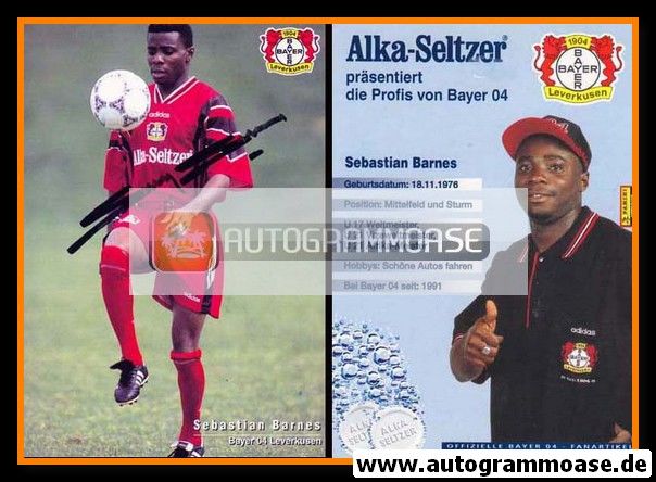 Autogramm Fussball | Bayer Leverkusen | 1996 | Sebastian BARNES