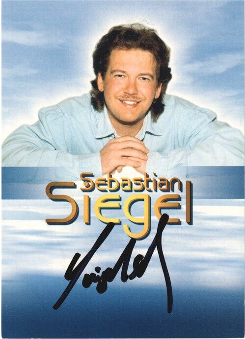 Autogramm Schlager | Sebastian SIEGEL | 2001 "Mein Herz" (Portrait Color Palm)
