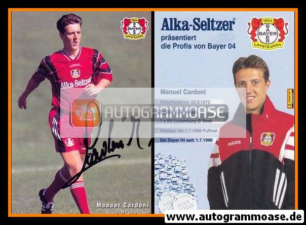 Autogramm Fussball | Bayer Leverkusen | 1996 | Manuel CARDONI
