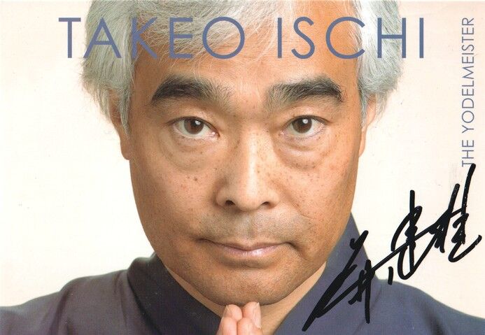 Autogramm Volksmusik | Takeo ISCHI | 2003 "Import-Hit Japan" (Portrait Color Rubin)