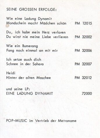 Autogramm Schlager | Teddy PARKER | 1971 "Ladung Dynamit" (Portrait Color Pop) 1