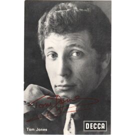 Autogramm Pop (UK) | Tom JONES | 1970er Druck (Portrait SW Decca)