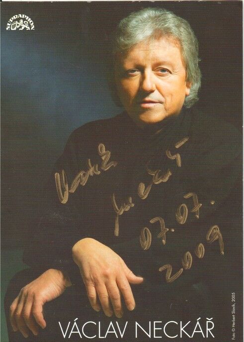 Autogramm Schlager (CZE) | Vaclav NECKAR | 2006 "40 Hits" (Portrait Color Supraphon)
