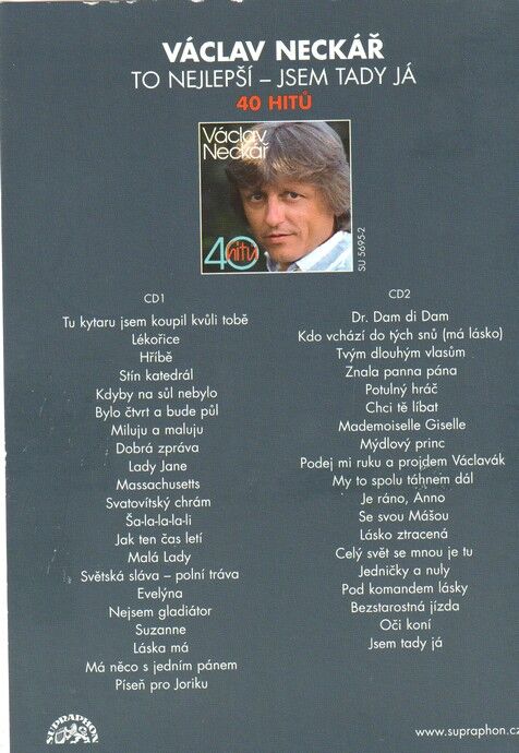 Autogramm Schlager (CZE) | Vaclav NECKAR | 2006 "40 Hits" (Portrait Color Supraphon)