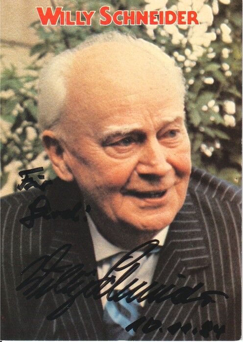 Autogramm Schlager | Willy SCHNEIDER | 1980 "75 Jahre" (Portrait Color Teldec)